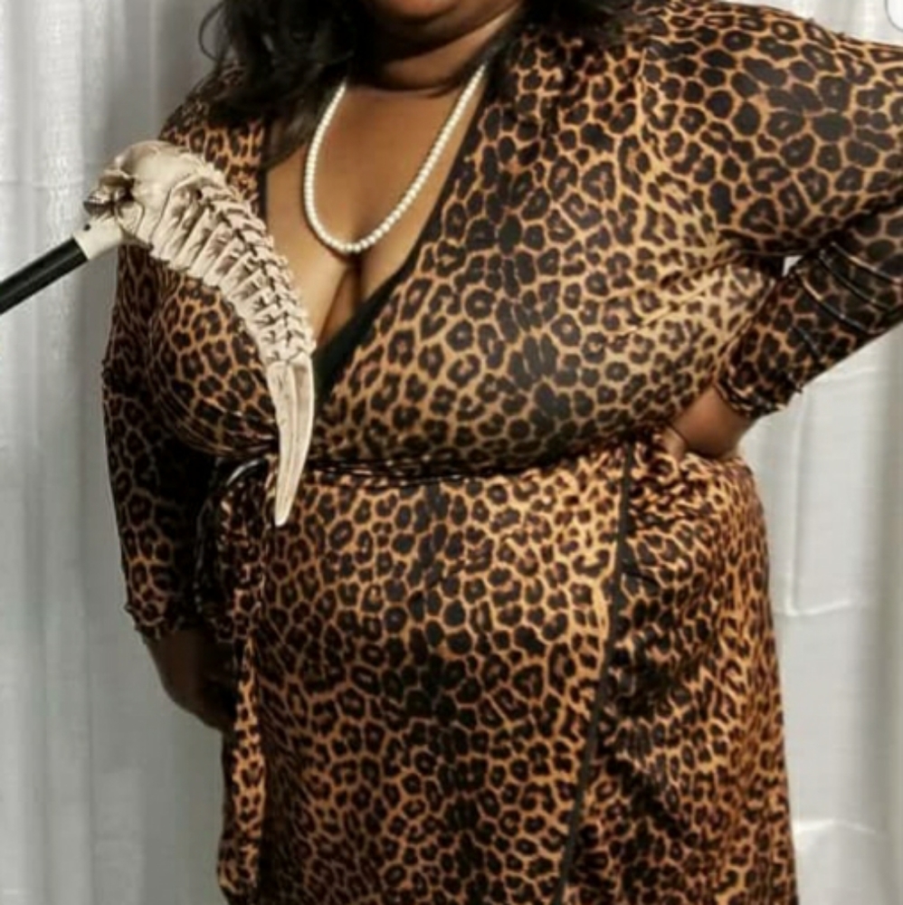 Leopard Print Wrap Dress